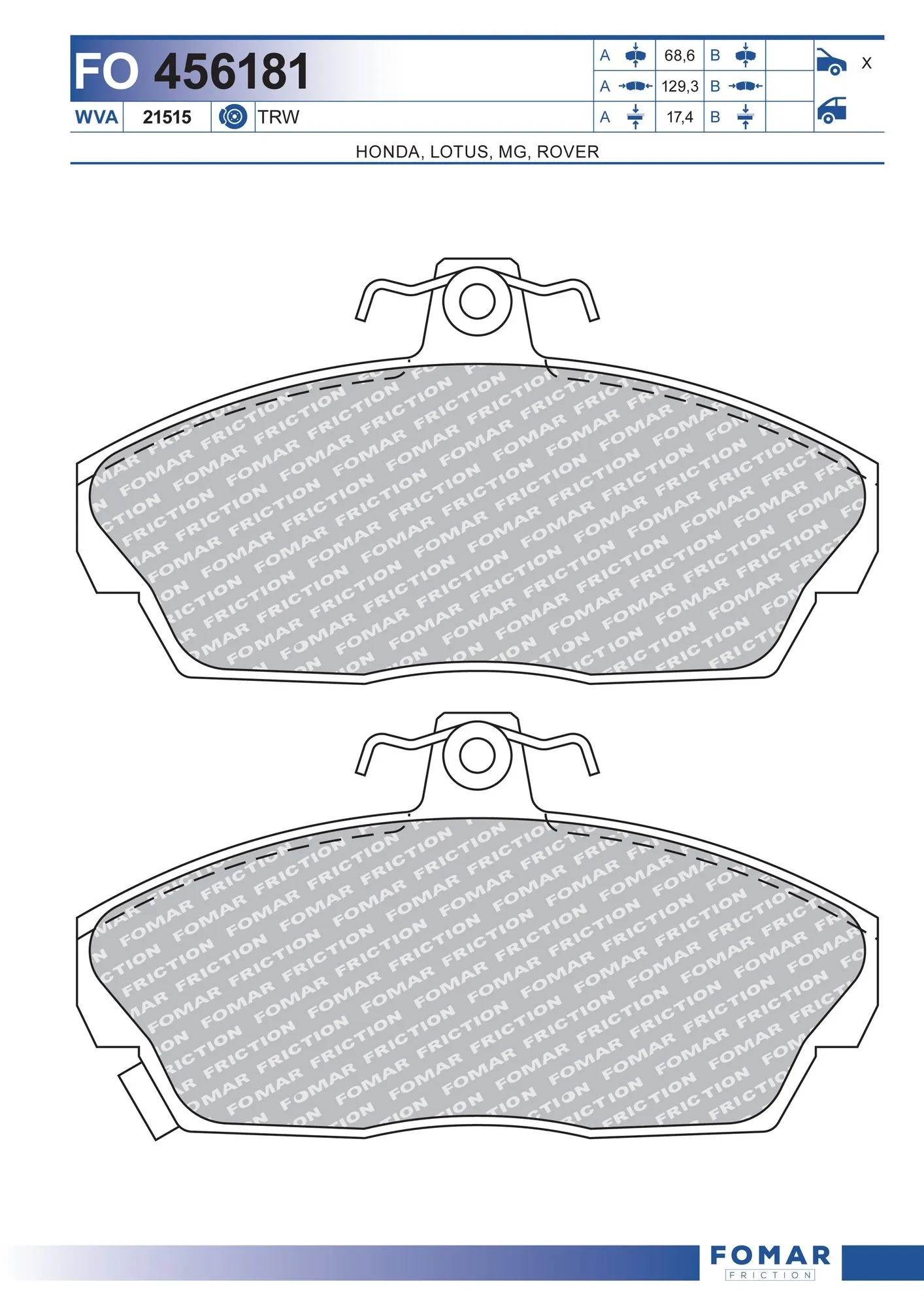 Brake Pad Set, disc brake